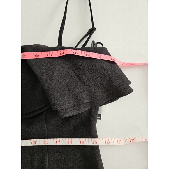 Karl Lagerfeld Little Black Dress Ruffle Top Adjustable Straps Size 4 - Picture 11 of 12
